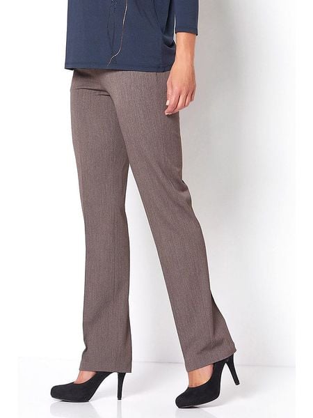 Rosner Spodnie w kolorze jasnobrązowym rozmiar: 36. Brązowe spodnie materiałowe damskie Rosner, bez wzorów, z materiału, z podwyższonym stanem. Za 143.99 zł.