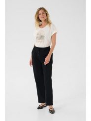 Cream Spodnie w kolorze czarnym rozmiar: 38/L32. Czarne spodnie materiałowe damskie Cream, bez wzorów, z materiału, z podwyższonym stanem. Za 119.95 zł.