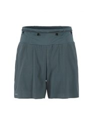 Craft PRO Trail Shorts M – lekkie spodenki 2‑w‑1 z ripstopu z recyklingu – Norit. Szare szorty męskie Craft, z elastanu, bez kołnierzyka. Za 382.00 zł.