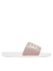 EA7 Emporio Armani Klapki 7X000108 AF15118 M0109 Beżowy. Brązowe klapki damskie EA7 Emporio Armani, bez wzorów, z tworzywa sztucznego, bez obcasa. Za 239.99 zł.