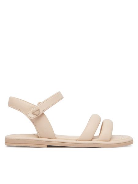 Mayoral Sandały 43728.86 Beżowy. Brązowe sandały dziewczęce Mayoral, ze skóry, bez zapięcia. Za 209.99 zł.