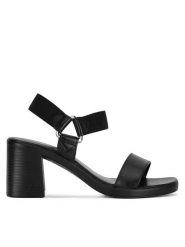 Lasocki Sandały RST-3250-01 Czarny. Czarne sandały damskie Lasocki, bez wzorów, z materiału, bez obcasa, na słupku. Za 99.99 zł.