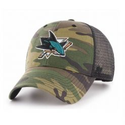 Czapka z daszkiem 47 Brand NHL San Jose Sharks Trucker - H-CBRAN22GWP-CM. Zielone czapki męskie 47 Brand, bez wzorów, sportowe. Za 99.00 zł.