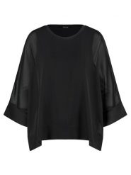 TAIFUN Koszulka w kolorze czarnym rozmiar: 40. Czarne bluzki damskie Taifun, bez wzorów, bez kołnierzyka. Za 95.69 zł.