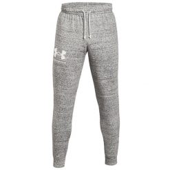 Spodnie sportowe męskie Under Armour Rival Terry Jogger. Białe spodnie sportowe męskie Under Armour, z dresówki. W wyprzedaży za 194.35 zł.