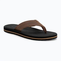 Japonki męskie Rip Curl Chiba Open Toe. Brązowe klapki i japonki męskie Rip Curl, z materiału. Za 139.99 zł.