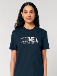 American Universities Koszulka "Colombia University" w kolorze granatowym rozmiar: XL. Niebieskie bluzki damskie American Universities, xl, bez wzorów, z bawełny, bez kołnierzyka. Za 74.63 zł.