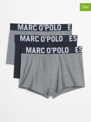 Marc O´Polo Bokserki (3 pary) w kolorze granatowo-szarym rozmiar: S. Niebieskie bokserki męskie bez wzorów. Za 83.42 zł.