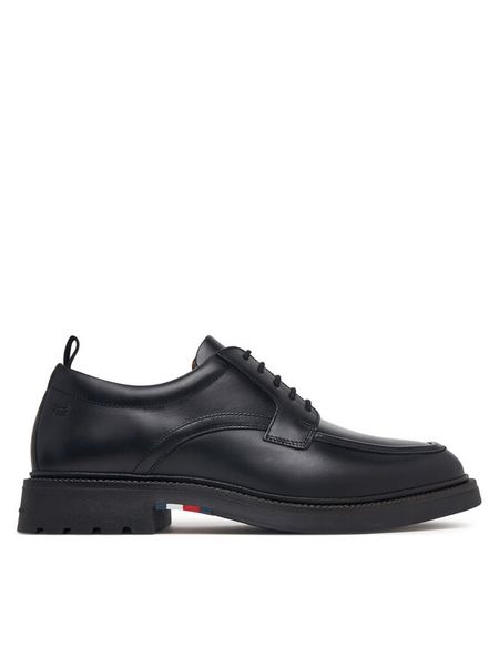 Tommy Hilfiger Półbuty Corporate Casual Lth Deck Shoe FM0FM05979 Czarny. Czarne półbuty męskie Tommy Hilfiger, ze skóry, bez zapięcia. Za 649.99 zł.