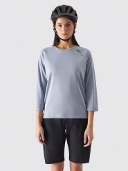 4F Koszulka sportowa w kolorze błękitnym rozmiar: S. Niebieskie bluzki sportowe damskie 4f, s, z materiału, bez kołnierzyka, bez ramiączek. Za 56.66 zł.