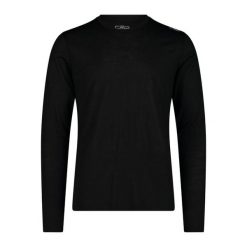 Koszulka męska techniczna CMP 34N0897. Czarne koszulki męskie z długim rękawem CMP, l, z materiału. Za 239.00 zł.