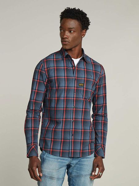 G-Star Koszula - Slim fit - w kolorze niebieskim rozmiar: M. Niebieskie koszule męskie G-Star, m, bez wzorów, z bawełny, bez kołnierzyka, bez ramiączek. Za 149.95 zł.