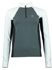 Peak Mountain Koszulka funkcyjna "Aflint" w kolorze biało-szarym rozmiar: L. Białe bluzki sportowe damskie Peak Mountain, l, bez kołnierzyka, bez ramiączek. Za 130.81 zł.