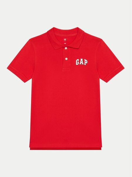Gap Polo 559938 Czerwony Regular Fit. Czerwone t-shirty chłopięce GAP, bez wzorów, z bawełny, bez ramiączek. Za 49.99 zł.