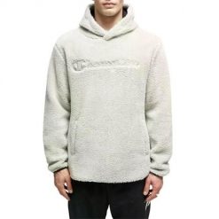 Bluza sportowa męska Champion 214973ES066. Białe bluzy sportowe męskie CHAMPION, bez wzorów, sportowe, bez kołnierzyka, bez ramiączek. Za 286.00 zł.