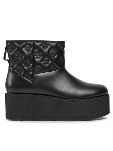 Guess Botki FL8JIA ELE10 Czarny. Czarne botki damskie Guess, ze skóry, bez obcasa, na płaskiej podeszwie, bez zapięcia. Za 719.99 zł.