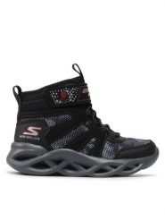 Skechers Śniegowce Zerrix 400145L/BKRD Czarny. Czarne buty zimowe chłopięce Skechers, z materiału, bez zapięcia. Za 254.99 zł.