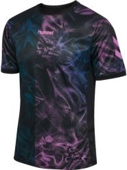 Hummel Lekka koszulka treningowa z recyklingowanego poliestru – BLACK/PINK. Czarne t-shirty damskie HUMMEL, m, bez wzorów, bez kołnierzyka. Za 140.50 zł.