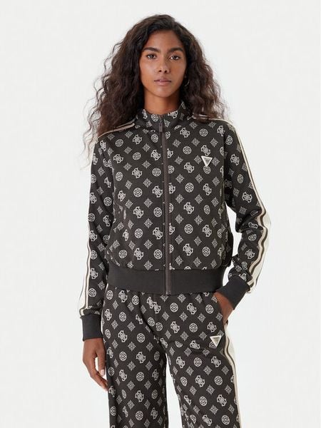 Guess Bluza V5YQ07 K0282 Zielony Regular Fit. Zielone bluzy bez kaptura damskie Guess, xxs, z syntetyku. Za 319.99 zł.