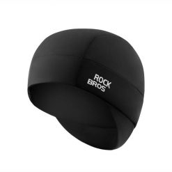 Rewersyjna czapka rowerowa ROCKBROS. Czarne czapki męskie ROCKBROS, na zimę, bez wzorów, z materiału, sportowe. Za 71.68 zł.