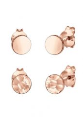 Elli Damskie kolczyki sztyfty zestaw 2 sztuk młotkowane błyszczące w srebrze 925 Sterling Silver Kolczyki 1 ct. Szare kolczyki damskie Elli, srebrne, na sztyftcie. Za 156.39 zł.