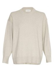 MOSS COPENHAGEN Sweter w kolorze beżowym rozmiar: S/M. Brązowe swetry klasyczne damskie MOSS COPENHAGEN, m, bez kołnierzyka. Za 171.68 zł.