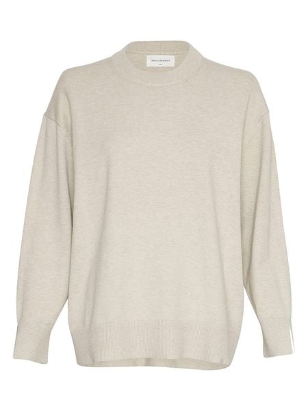 MOSS COPENHAGEN Sweter w kolorze beżowym rozmiar: S/M. Brązowe swetry klasyczne damskie MOSS COPENHAGEN, m, bez kołnierzyka. Za 121.80 zł.