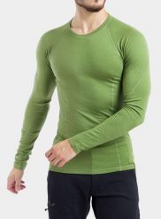 Bluza termoaktywna Sensor Merino DF Tee L/S. Zielone bluzy bez kaptura męskie Sensor, l, z materiału. Za 280.49 zł.