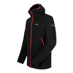 Kurtka trekkingowa męska Salewa Puez Powertex. Czarne kurtki męskie Salewa, l, z aplikacjami, z materiału, klasyczne, z kapturem. Za 732.60 zł.