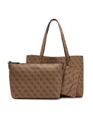 Guess Torebka HWLG96 48230 Beżowy. Brązowe torebki klasyczne damskie Guess, z aplikacjami, bez dodatków. Za 539.99 zł.