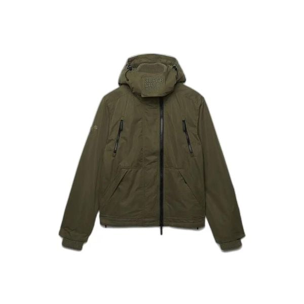 Kurtka przeciwwiatrowa z kapturem z mikrofibry Superdry Arctic. Zielone kurtki męskie Superdry., l, bez wzorów, z materiału, eleganckie, z kapturem. Za 518.35 zł.