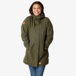 Kurtka zimowa Turystyka Damska Swedemount Sarek Insulated Coat oddychająca. Zielone kurtki damskie SWEDEMOUNT, na zimę, bez wzorów, z tkaniny, bez kaptura. W wyprzedaży za 372.00 zł.