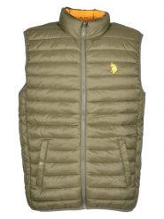 U.S. Polo Assn. Kamizelka pikowana w kolorze khaki rozmiar: L. Brązowe kamizelki męskie U.S. Polo Assn., l. Za 153.71 zł.