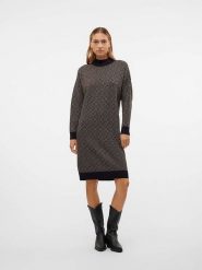 Vero Moda Sukienka dzianinowa w kolorze czarnym rozmiar: M. Czarne sukienki damskie Vero Moda, na co dzień, m, bez wzorów, z dzianiny, bez kołnierzyka, bez ramiączek, midi, proste. Za 179.64 zł.