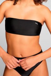 Góra od bikini Bandeau w kolorze czarnym. Czarne bikini damskie Puma, bez wzorów. Za 101.99 zł.