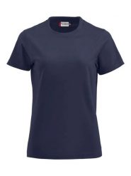 Clique Premium-T Women – damska koszulka z okrągłym dekoltem, bawełna. Niebieskie t-shirty damskie CLIQUE, m, bez wzorów, z bawełny, bez kołnierzyka. Za 110.94 zł.