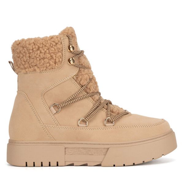 Trzewiki Jenny Fairy. Brązowe botki damskie Jenny Fairy, bez obcasa, na płaskiej podeszwie, bez zapięcia. Za 179.99 zł.