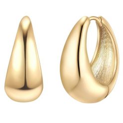 Yokoamii Kolczyki kola z metalowego stopu w zlocie 1 ct Damski. Żółte kolczyki damskie Yokoamii, metalowe. Za 159.99 zł.