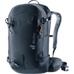 Plecak skiturowy Deuter Freerider 30 - black/black. Czarne plecaki damskie Deuter, bez wzorów, sportowe. Za 703.49 zł.