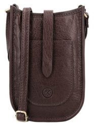 HIDE & STITCHES Skórzana torebka "Jura" w kolorze brązowym na telefon - 12 x 17 x 4 cm rozmiar: onesize. Brązowe torebki klasyczne damskie HIDE & STITCHES, bez wzorów, z materiału, bez dodatków. Za 130.99 zł.