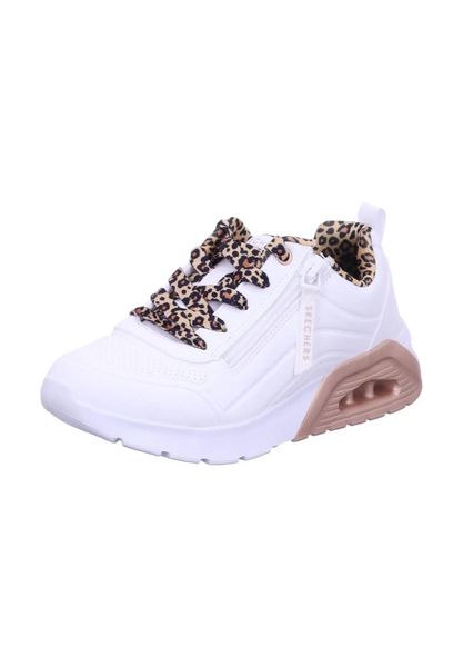 Buty SKECHERS UNO LITE 2.0 - LEOPARD STRIDE Biały. Białe obuwie treningowe damskie Skechers, na fitness i siłownię. Za 209.99 zł.