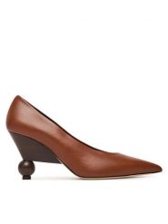 Weekend Max Mara Czółenka Nievo 25255260956 Brązowy. Brązowe czółenka damskie Weekend Max Mara, bez wzorów, ze skóry, bez obcasa. Za 1,969.00 zł.