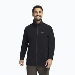 Bluza polarowa męska Jack Wolfskin Taunus 100 Full Zip. Czarne bluzy bez kaptura męskie Jack Wolfskin, m, z materiału. Za 249.99 zł.