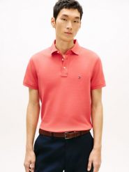 Tommy Hilfiger koszulka polo Mężczyźni Bawełna czerwony, L. Czerwone koszulki polo męskie Tommy Hilfiger, l, bez wzorów, z bawełny, bez ramiączek. Za 279.95 zł.
