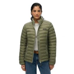 Damska kurtka puchowa Superdry Fuji Lite Padded. Zielone kurtki damskie Superdry., bez wzorów, z puchu, bez kaptura. W wyprzedaży za 326.00 zł.