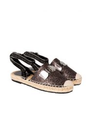 Liu Jo Espadryle "Vera 01" | SA3073 EX157 | Kobieta | Czarny. Czarne espadryle damskie Liu Jo, bez wzorów, ze skóry ekologicznej, bez obcasa. W wyprzedaży za 349.00 zł.