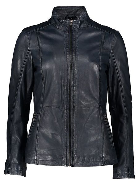 7eleven Skórzana kurtka "Sharron" w kolorze granatowym rozmiar: 36. Niebieskie kurtki damskie 7eleven, bez wzorów, ze skóry, bez kaptura. Za 354.94 zł.