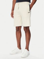 BOSS Szorty sportowe Sense 50566917 Kremowy Regular Fit. Białe szorty sportowe męskie Boss, m, z bawełny. Za 399.99 zł.
