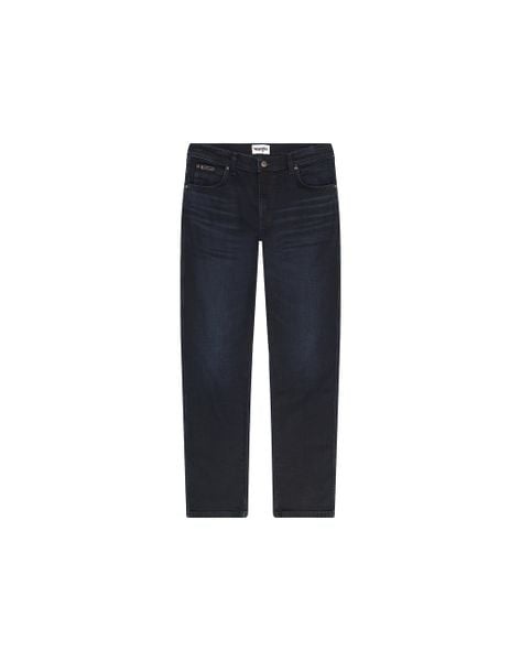 WRANGLER MĘSKIE SPODNIE JEANSOWE TEXAS SLIM DEEP BLUE BLACK 112355027 W12S017421. Czarne spodnie materiałowe męskie Wrangler, bez wzorów, z jeansu. Za 219.99 zł.