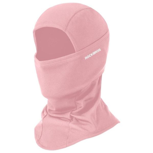 Czapka termiczna z osłoną na twarz, wiatroszczelna, z kominem, na kask. Czerwone czapki męskie ROCKBROS, na jesień, bez wzorów, z elastanu, sportowe. Za 55.60 zł.
